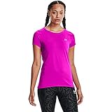 Material und Passform – Under Armour Damen-Shirt UA HeatGear Armour, Fitness Kleidung, Passform: enganliegend, Material: 92 % Polyester/8 % Elastan