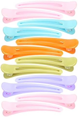 Jawflew 12 Pack Hair Clips, Professional Hair Clips Plastic Hair Clips Salon Hair Clips No-Trace Hair Clips for Styling Sectioning (Multicolor)