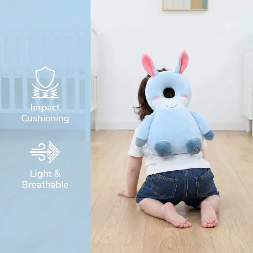 Image of Baby Head Protector Backpack - Soft & Lightweight Head Protection Pillow for Bebe Walking and Crawling(Donkey)