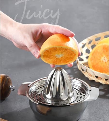 Presse-citron,Presse Fruits en Acier Inoxydable Presse Citron Presse-agrumes avec Passoire et Récipient de 350ml Manuel Presse-tranches de Citron pour Presser le jus de Fruits au Citron – Image 4