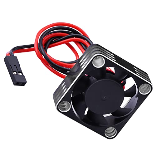 Frihobby Rc Motor Cooling Heatsink 28000Rpm Rc Esc Cooling Fan For Rc Car 1/8 1/10 1/12 Scale 540 550 Brushless Motor (Silver-Black) #TOP3