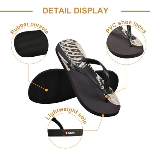 STAYTOP Funny Skull Flip Flops Sandals of Men's & Women's,Sandals Beach Slippers Shower Slides2