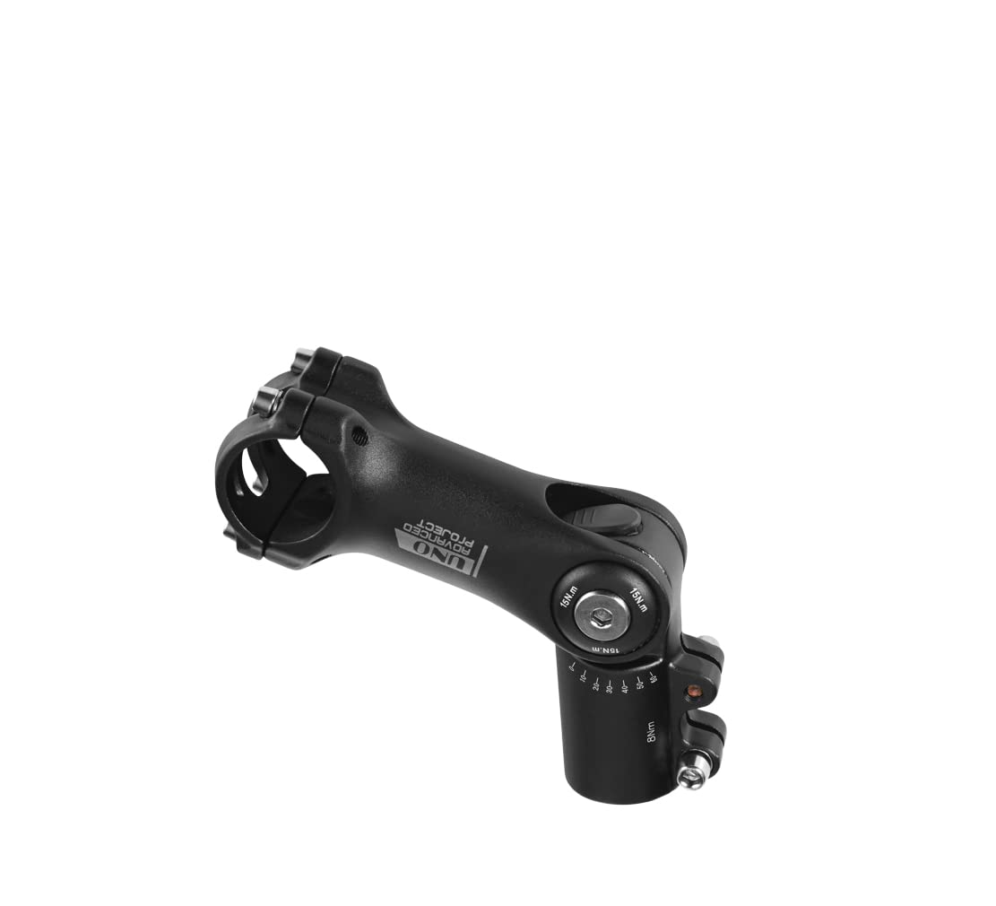 BESNIN Potence de vélo réglable de 0 à 120 degrés pour tige de 31,8 mm et 90 mm, potence de guidon réglable pour vélo, vélo de route, VTT, BMX, cyclisme