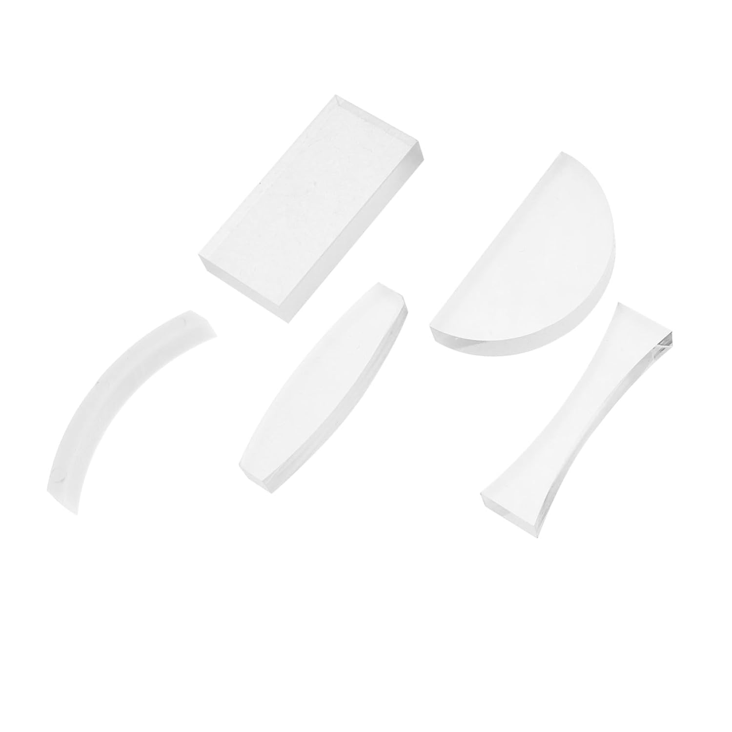 Optical Lens Experiment Supplies 5pcs Acrylic Kit for Physics Teaching