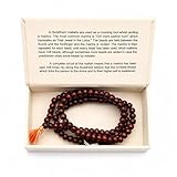 MALLA/MALLAH PRAYER BEADS BUDDHIST ROSARY WOOD IN BOX MEDITATION MALA BEAD