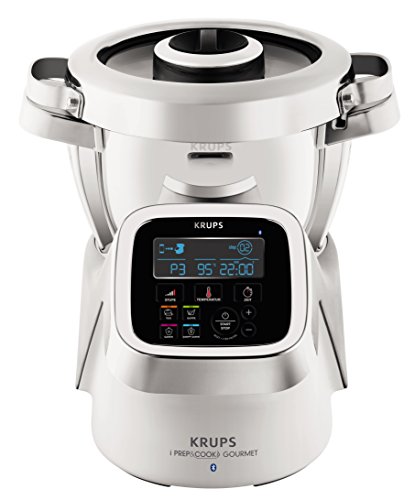 Krups iPrep&Cook Gourmet HP6051 Multifunktions-Küchenmaschine (1550 Watt, mit Kochfunktion, Bluetooth) weiß/silber… – Bild 3