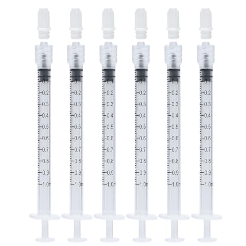 1ml Syringes Without Needles, 1cc Luer Lock Syringe - Disposable Individually Wrapped(50 Pack)
