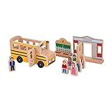 Melissa & Doug Whittle World : School Bus Play Set (10 pcs)