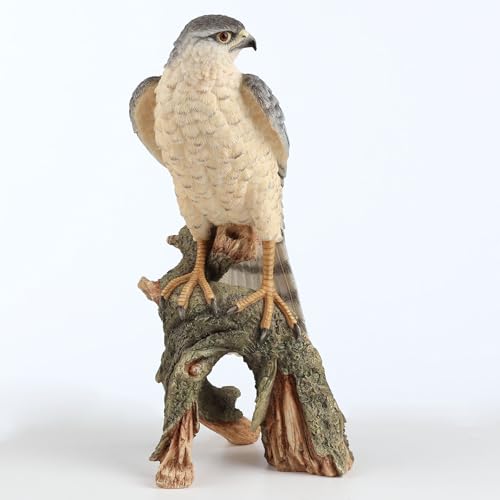 Figurita de Escultura de Animal Halcón de Poliresina Pintada a Mano miniatura 3