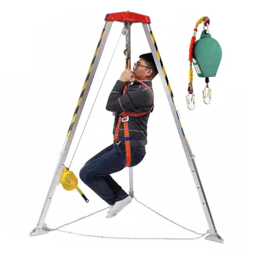 Kit de trípode ajustable para espacios reducidos de 1200 libras, protección contra caídas para herramientas de rescate de bomberos de Wells, equipo de seguridad resistente de 8,165,842.0 kg de