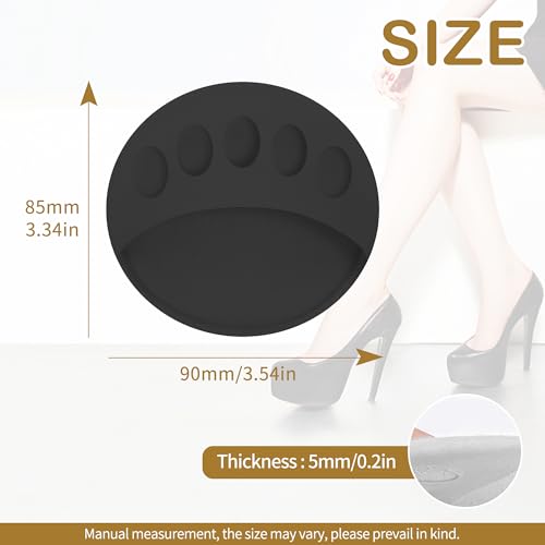Image of 4 Pairs Honeycomb Fabric Forefoot Pads Women High Heels Invisible Socks High Heel Comfort Pads for Relieving Foot (Black Beige Gray White)