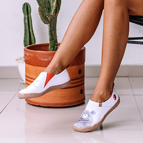 Image of UIN Women's Artistic Slip-On Shoes Vibrant Floral Casual Loafers Lightweight Comfortable Travel Footwear