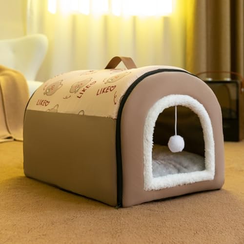 ペットハウス ドーム型 ペットベッド 冬用 猫 ハウス 滑り止め付き 洗える 暖かい おしゃれ ふわふわ かわいい 快適 中小型犬 室内 寝床 休憩所 防寒対策 ペット用品 犬猫通用 小動物用