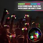 Novelty Place Party Stars Flashing LED Bumpy Jelly Ring Light-Up Toys (12 Pack)