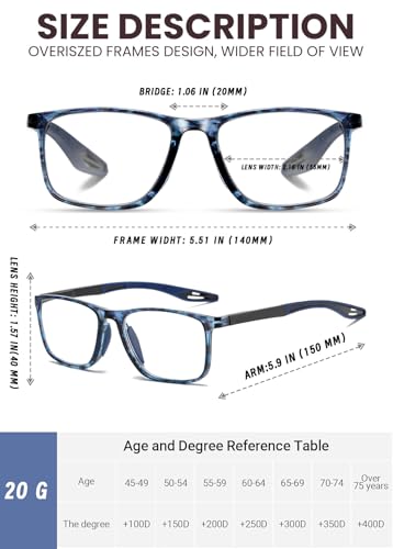 Image of TR90 Blue Light Blocking Reading Glasses with Adjustable Hinges, Cheaters | Flexible TR90 frame, Sports Style, Digital Screen Reading, Computer Office Work, Gaming, Daily Casual Wear