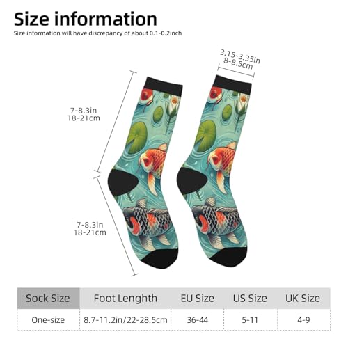 Men'S Crew Socks Koi Fish Japanese Novelty Socks For Work,Casual,Sports Socks2