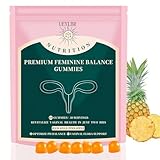UEYLBR Vital Source Feminine Balance Gummies for Women, Hawaiian Pineapple Flavor, pH Balance Support, Gluten-Free Vegan Probiotic, 60 Count