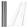 Silicone Oven Guards for Racks (3 Pack) and 25 Inch Silicone Stove Gap Covers (Clear, 2 Pack), Bundle