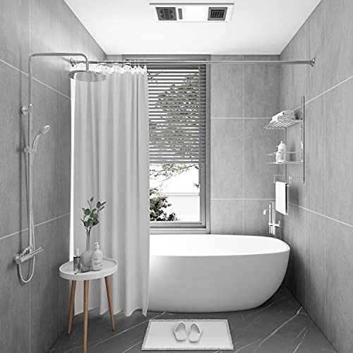 Naiture 36" Never Rust Stainless Steel Straight Shower Curtain Rod In Brushed Nickel Finish #TOP1