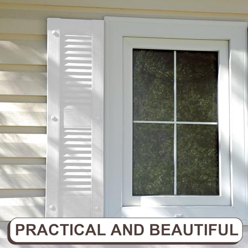 Image of Blulu 36 Pcs 3 Inch Vinyl Shutter Fastener Window Panel Peg Lok Pin Pegs Screws Shutter Spikes Anchor (White)
