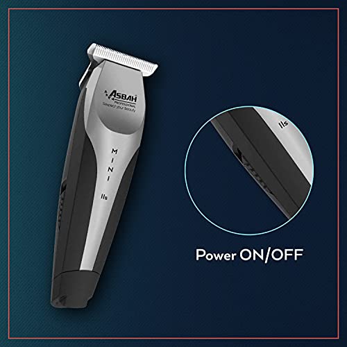 Image of Asbah Professional Mini lls Trimmer | Cordless Trimmer | Beard & Mustache Cordless Grooming Clipper with Guide Comb | One Year Warranty, Lifetime Repair & Services (Multicolor)