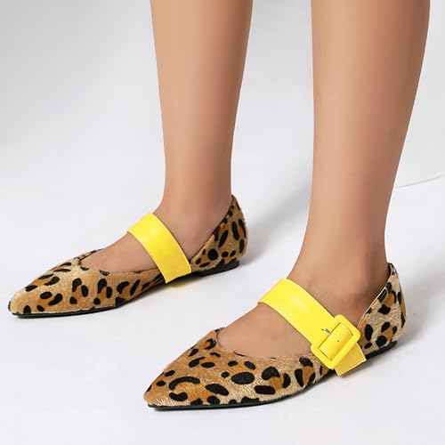 Pointed Toe Flats Women Walking Dolly Shoes3