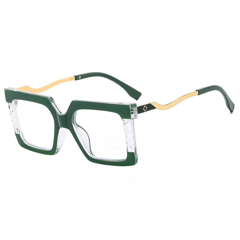Monture de lunettes carrées en métal précieux vintage - 6
