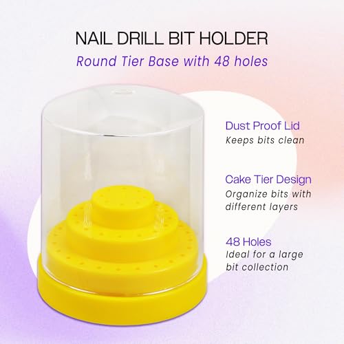 Organizador redondo para puntas de taladro de uñas PANA miniatura 2