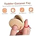 Kisangel Original Wood Red Blue Castanets 12pcs Boys and Girls Castanets Set Hand Made for Toddlers Toys