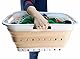SAMMART 42L zusammenklappbarer Wäschekorb aus Kunststoff – faltbarer Pop-Up-Aufbewahrungsbehälter/Organizer – platzsparender Korb/Korb (Weiß/Beige)
