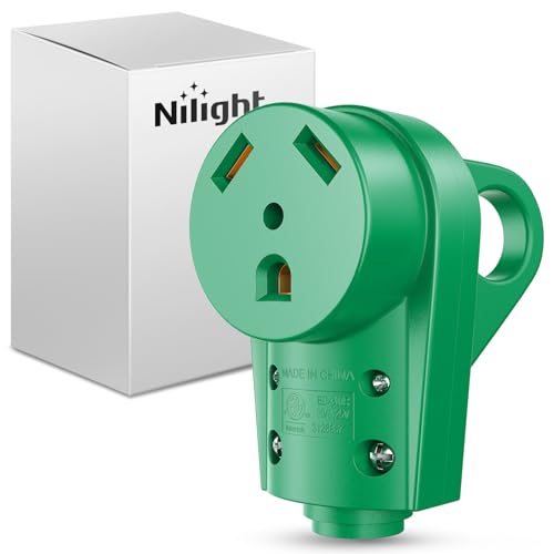Image of Nilight 30 Amp RV Female Replacement Plug with Handle ETL Listed