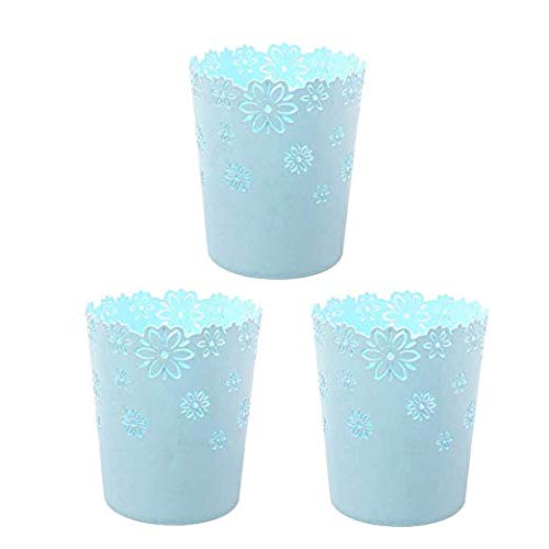Corbeille salle de bain et cuisine lot de 3 poubelles 10L pour bureau et hôtel