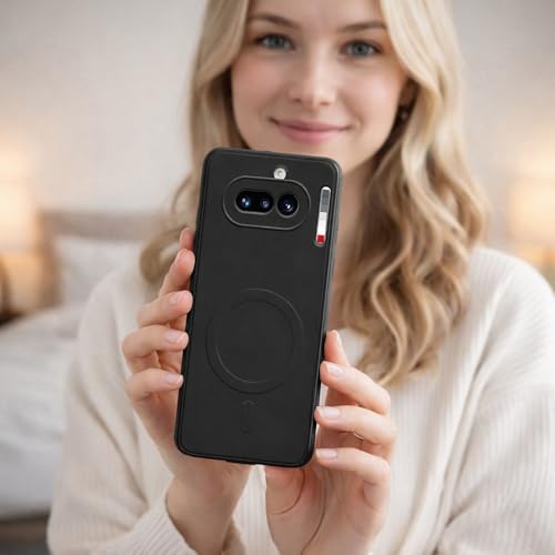Image of Back Cover Nothing Phone (4a) 5G | MagFit Ring Design (Non-Magnetic) | Shockproof Case | Anti-Slip Grip | Raised Camera Edges | Slim Protective Case for Nothing Phone (4a) 5G (Matte Black)