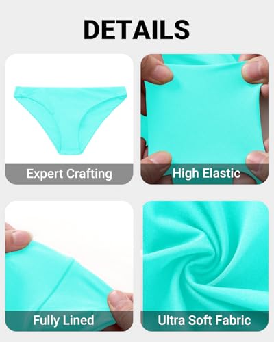 Image of Tempt Me Women Low Rise Bikini Bottoms - Moderate Coverage Bathing Suit Bottoms Low Waisted Swimsuit Bottoms Brief