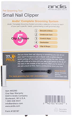 image for Andis 65260 Premium Animal Nail Cutter for Small Breeds - Stainless St
