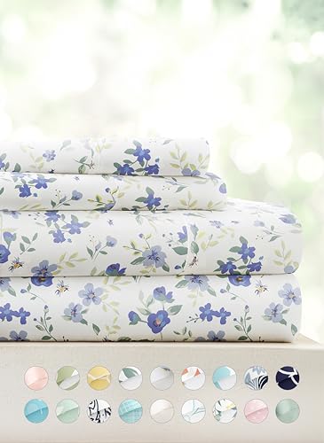 Linen Market 4 Piece Queen Sheet Set - Breathable, Double-Brushed Patterned Cooling Sheets &ndash; Ultra...