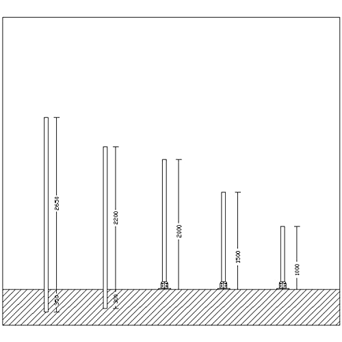 Iluminacion Disano Stock aus Polyester, Schwarz, 2000 mm 99190500