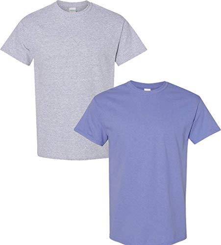 T-shirt en coton épais homme Gildan, vêtement résistant à col rond