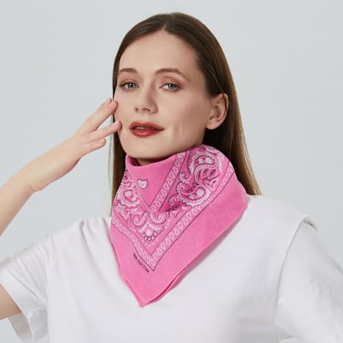 image for combocube 12 Pack(one dozen) Multi-Purpose novelty Pink Cotton Paisley