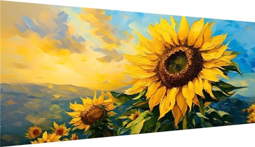 Peinture Diamant Adulte Tournesol pour Illuminer le Salon Broderie 100x220cm DIY