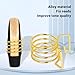 Alto Saxophone Mouthpiece, Ligature Sax Mouthpiece Fastener Sax Ligature Spiral Design for Jazz Music with Alloy Material Gold Finish