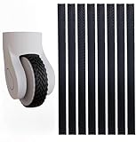 YENOVO 8 Pcs Silicone Luggage Wheel Covers, Noise-Reducing Shock-Absorbing Protectors, Universal Fit for Suitcase Wheels & Office Chair Casters, Customizable Cut-to-Fit Design (Black)