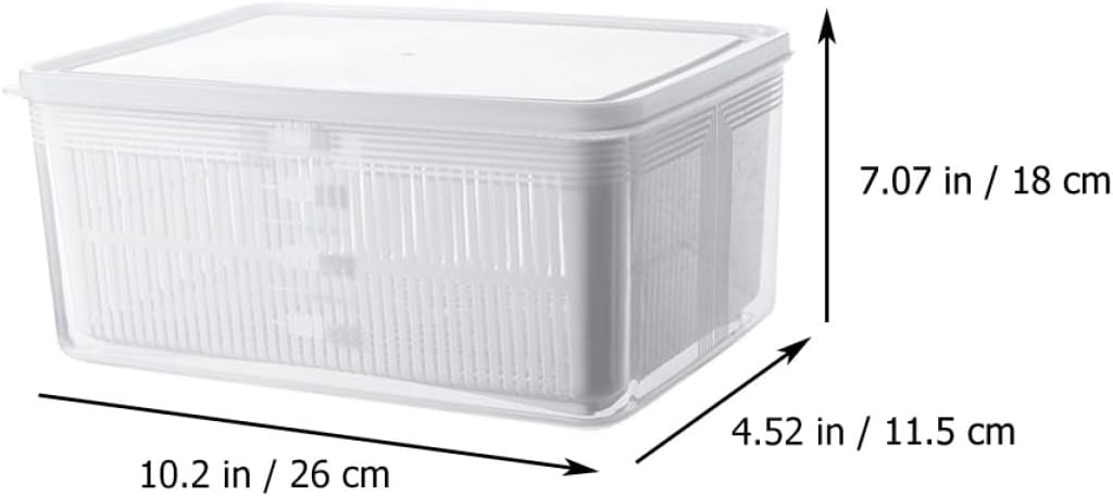 BESTYASH Double-layer Vegetable Washing Basket Draining Storage Strainer Kitchen Colander for Fruit and Vegetable Wash and Drain