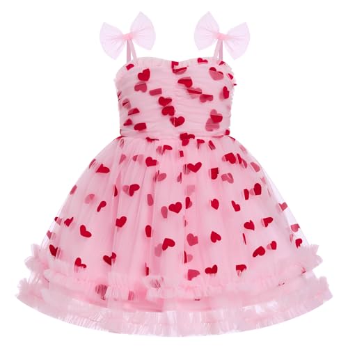 ODOLDI Baby Girl Valentine's Day Dress Sleeveless Backless Princess Tutu