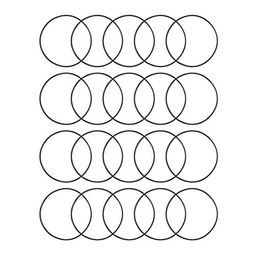 sourcing map Nitrilo Goma Juntas Tóricas 56mm OD 53mm ID 1,5mm Ancho, Métrico Nitrilo Goma Sellado Junta, Paquete 20