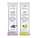 FabbPro Oshibori Moist Terry Cotton Refreshment Towels (50 Pack, 8 x 8 Inches) - White Scented Pre-moistened Towel to Use Hot or Cold - Lemon & Lavender Scent Bundle of 25 each