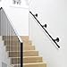 Tanice Stair Handrail, Hand Rails Stairs, 1.25M Handrails for Stairs, Anti-Slip Banister Rails, Industrial Pipe Clothes Rail, Outdoor Indoor Industrial Pipe Stair Banister for Elder and Child