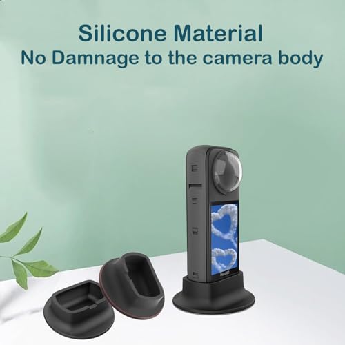 Image of Action Pro Camera Silicone Stand Base Holder Compatible with Insta360 X4 Action Cameras, Non-Slip Desktop Mount, Base Gimbal Support Adapter
