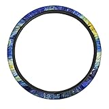 UZZUHI Van Gogh Starry Sky Car Steering Wheel Cover Heat Resistant Stretchy Soft Trendy Pattern Anti