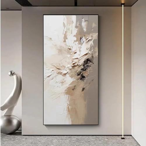 Peinture murale abstraite moderne grand format 70x140 cm pour salon et bureau